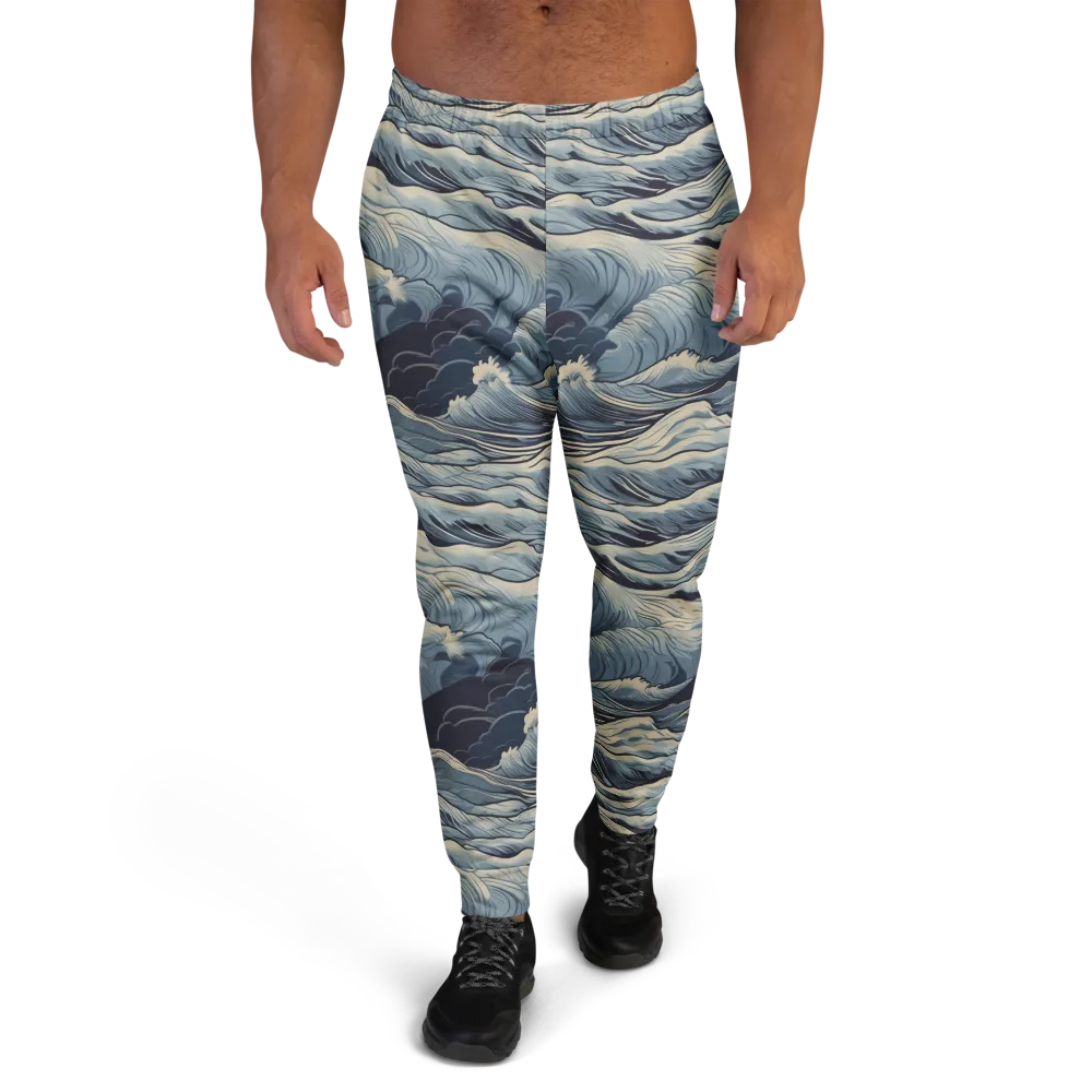 Moonlit Swell on Men's Joggers — Front