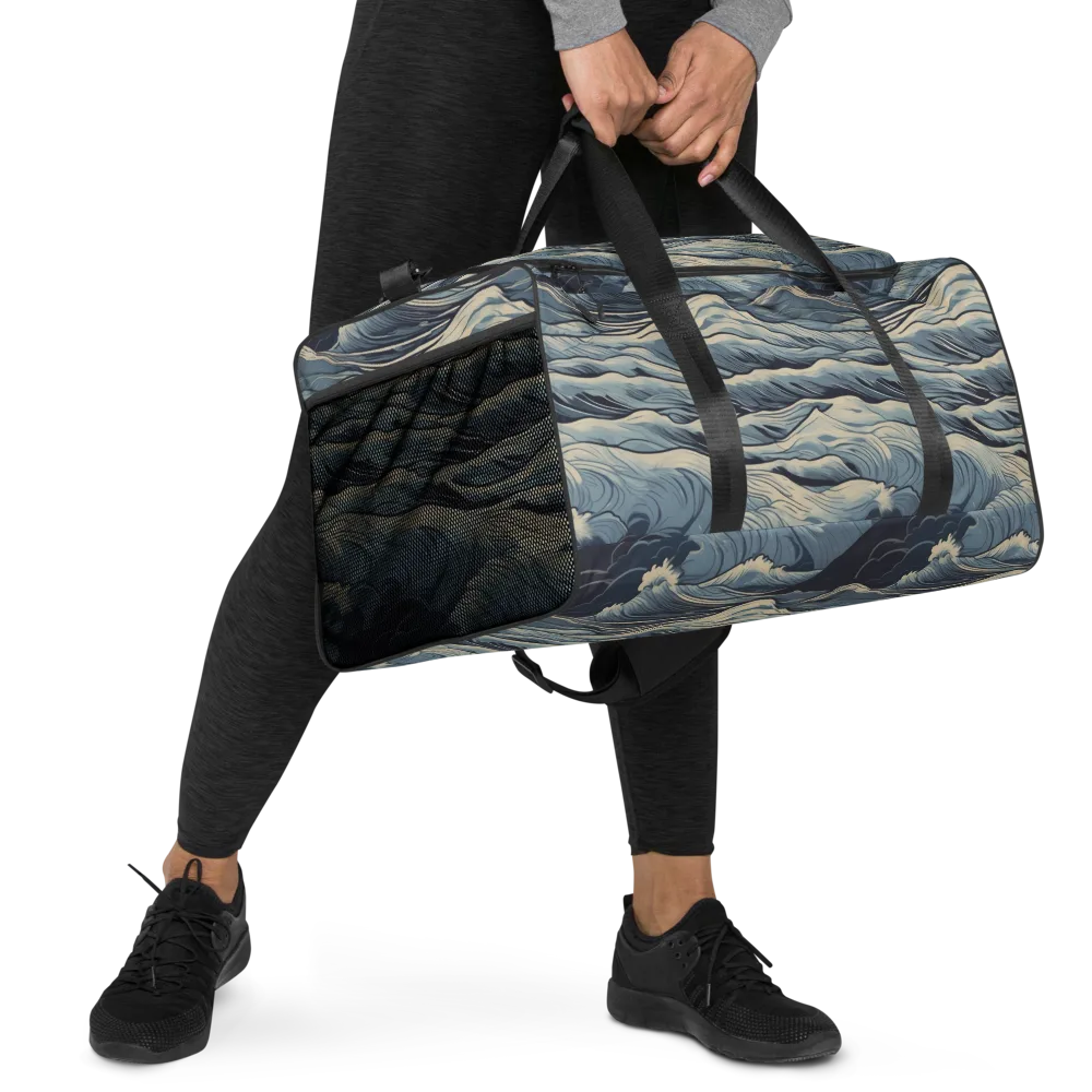 Moonlit Swell on Duffle Bag — Right Front