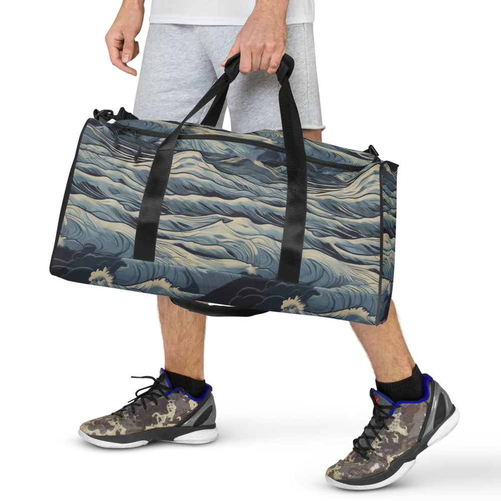 Moonlit Swell on Duffle Bag — Front