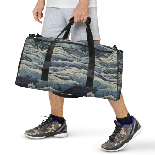 Moonlit Swell on a Duffle Bag
