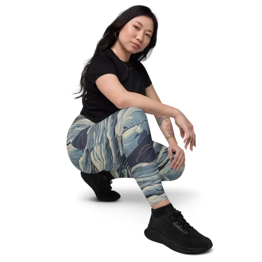 Moonlit Swell on a Leggings with Pockets