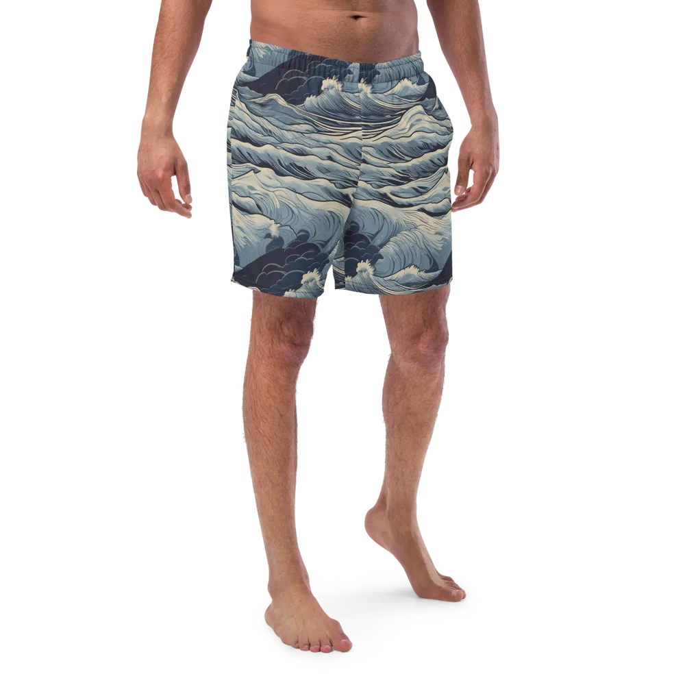 Moonlit Swell on Swim Trunks — Front