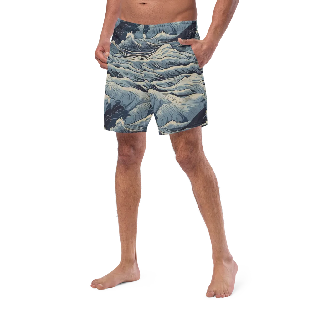 Moonlit Swell on Swim Trunks — Left Front