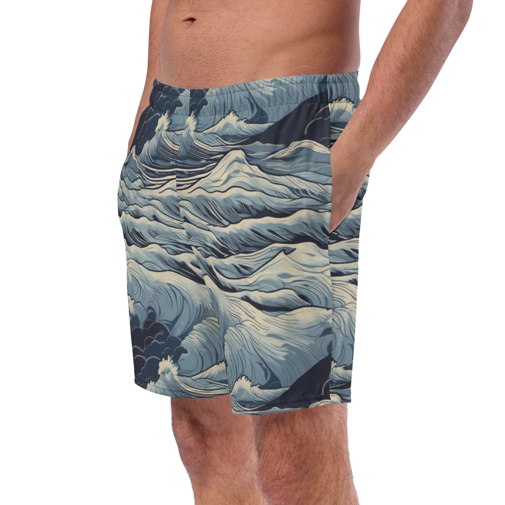 Moonlit Swell on Swim Trunks — Left Front