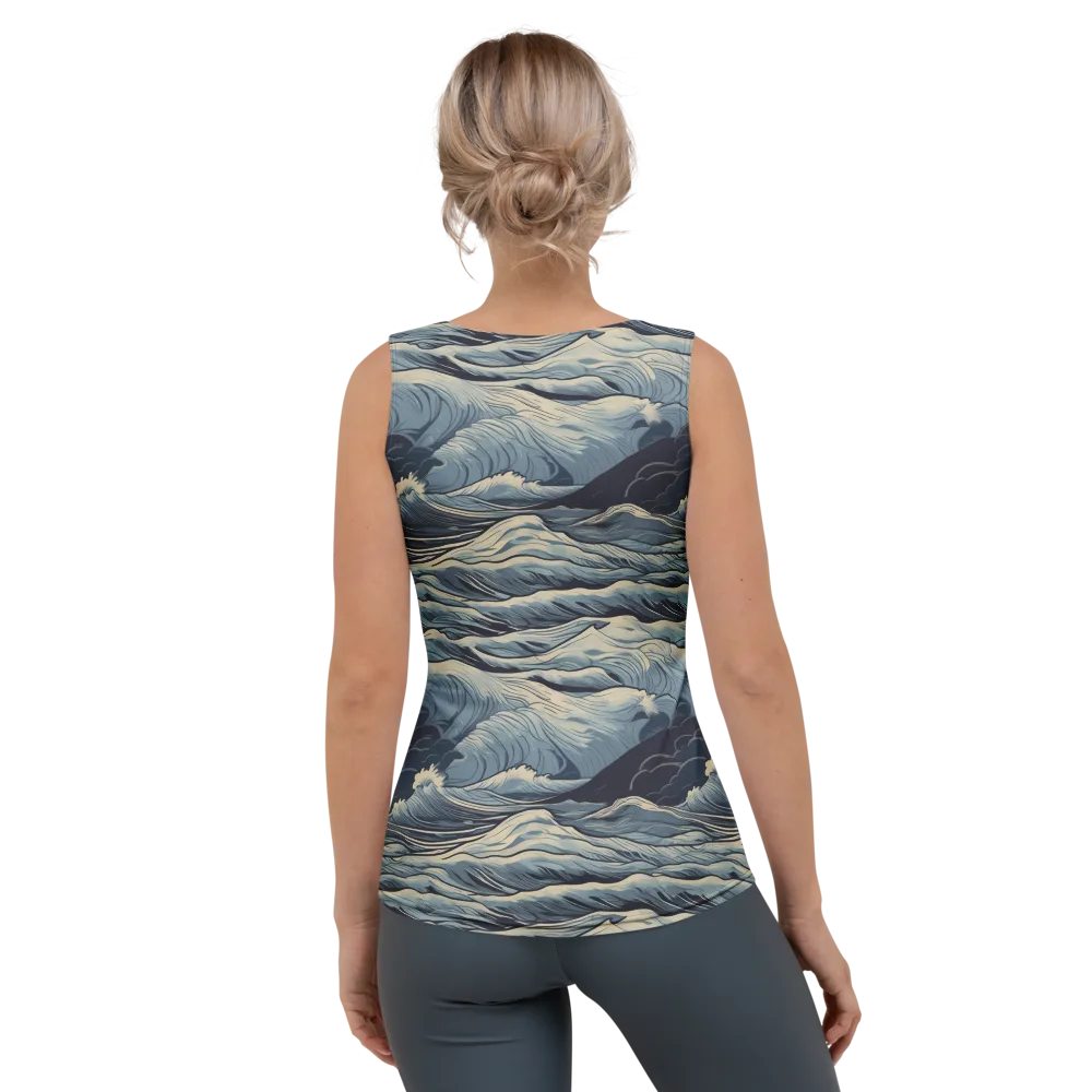 Moonlit Swell on Women's Tank Top — Back