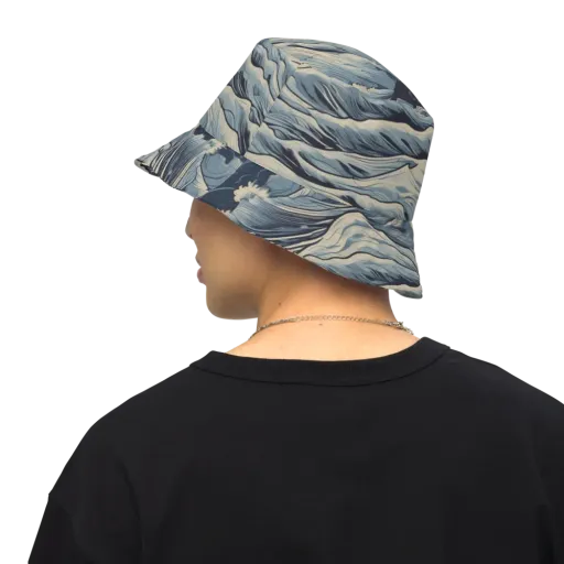 Moonlit Swell on a Reversible Bucket Hat