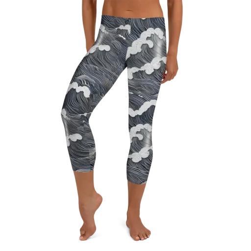 Nocturne Surf on a Capri Leggings