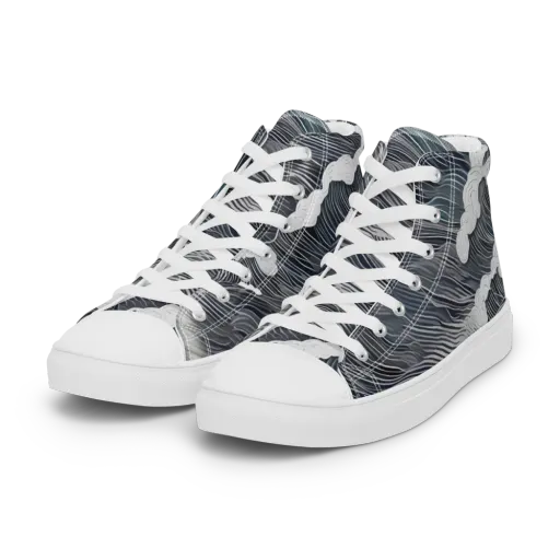 Nocturne Surf on a Women's High Top Canvas Shoes
