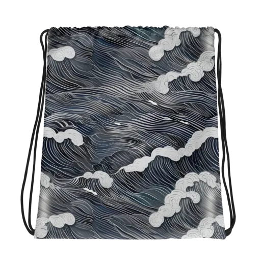 Nocturne Surf on a Drawstring Bag