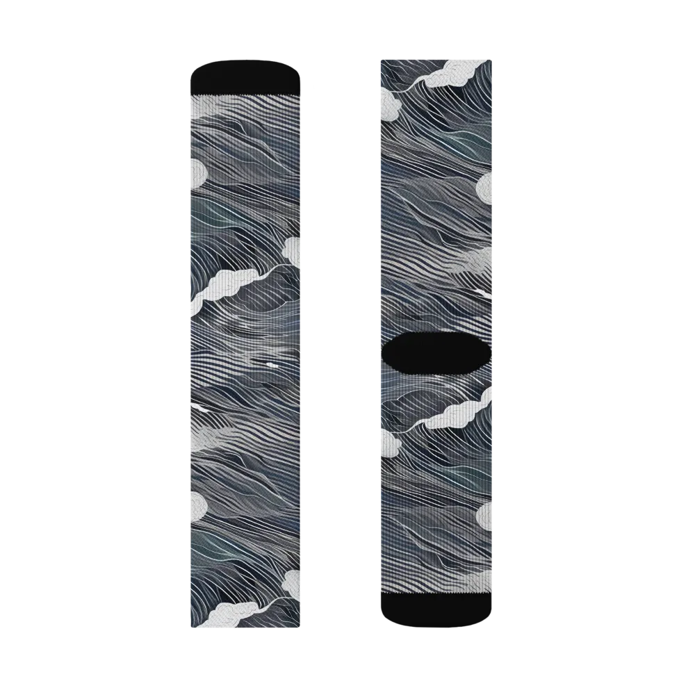 Nocturne Surf on Socks — Right Sock