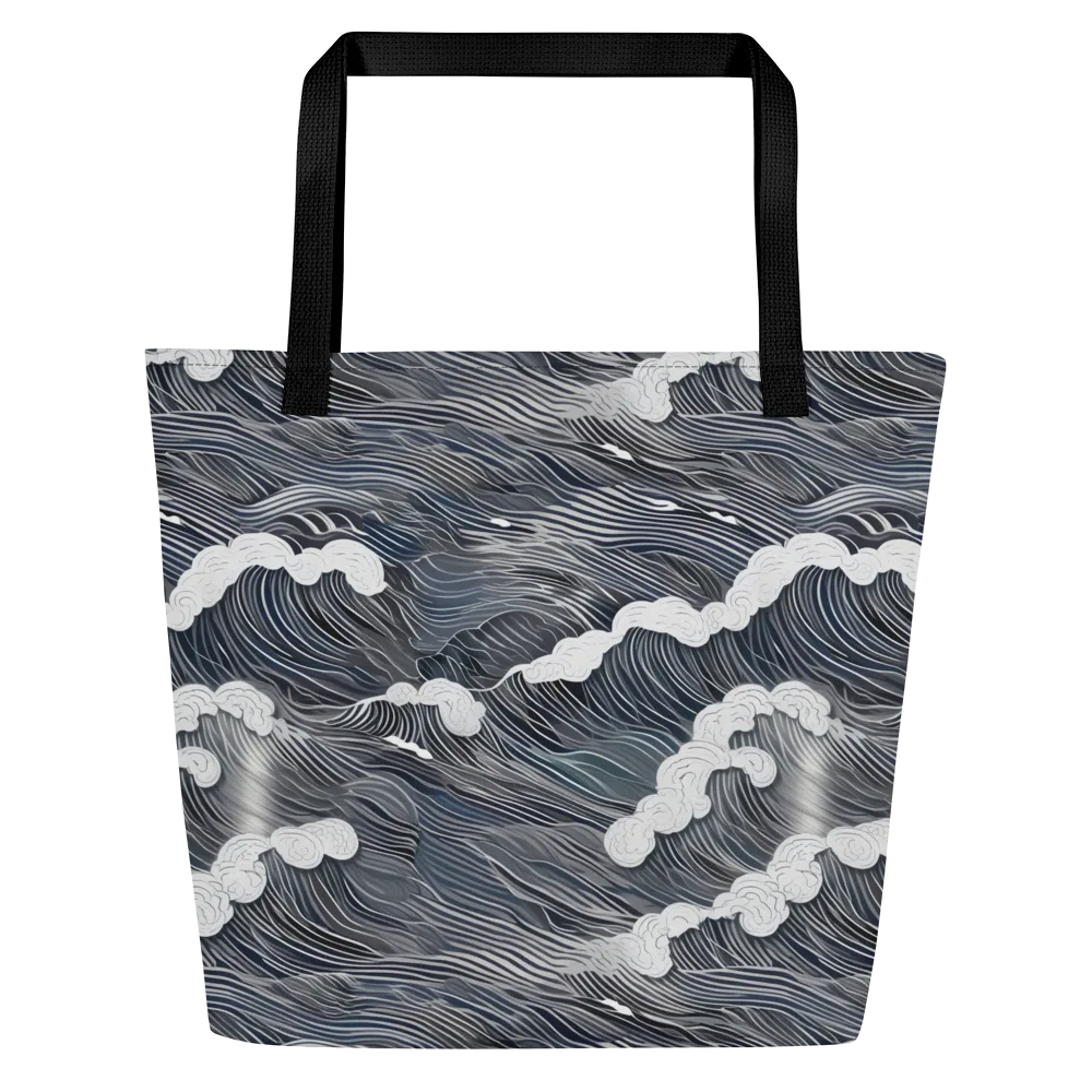 Nocturne Surf on Large Tote Bag W/ Pocket — Front