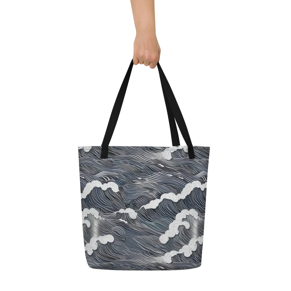 Nocturne Surf on Large Tote Bag W/ Pocket — Front