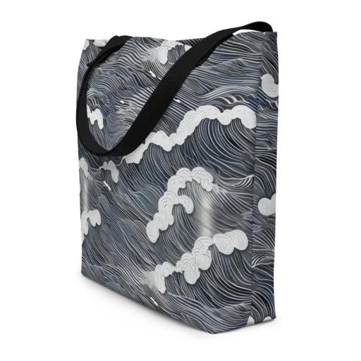 Nocturne Surf on a Large Tote Bag W/ Pocket