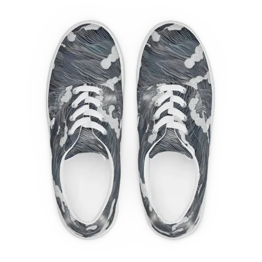 Nocturne Surf on a Men's Lace-Up Canvas Shoes