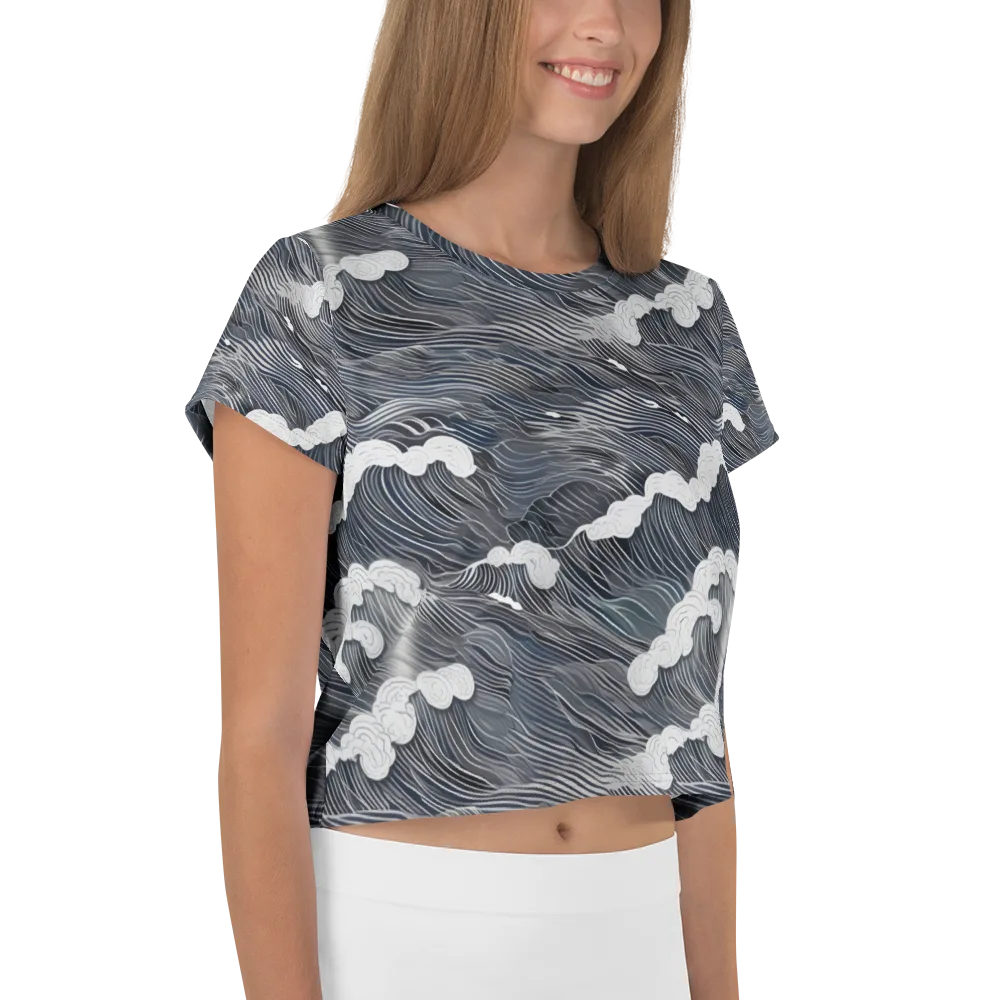 Nocturne Surf on Crop Tee — Right