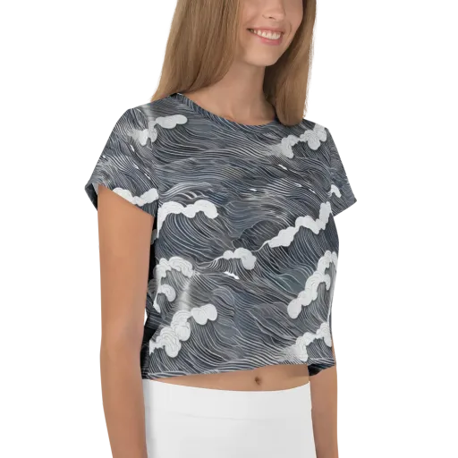 Nocturne Surf on a Crop Tee