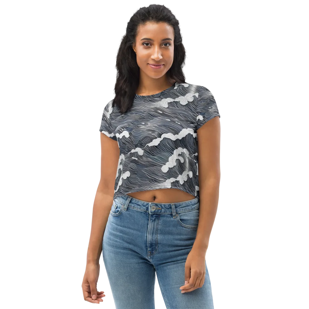 Nocturne Surf on Crop Tee — Front