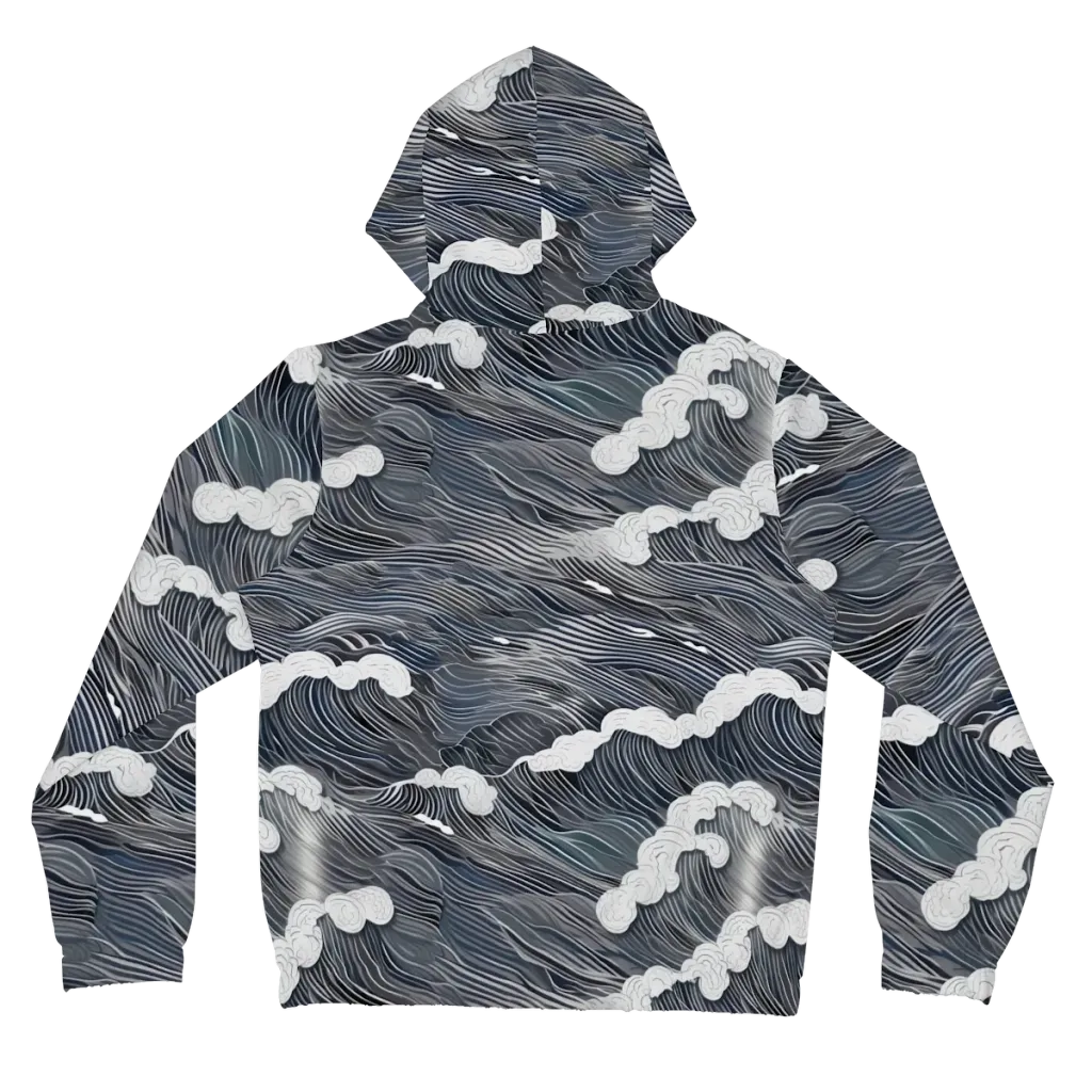 Nocturne Surf on Women's Full-Zip Hoodie — Back
