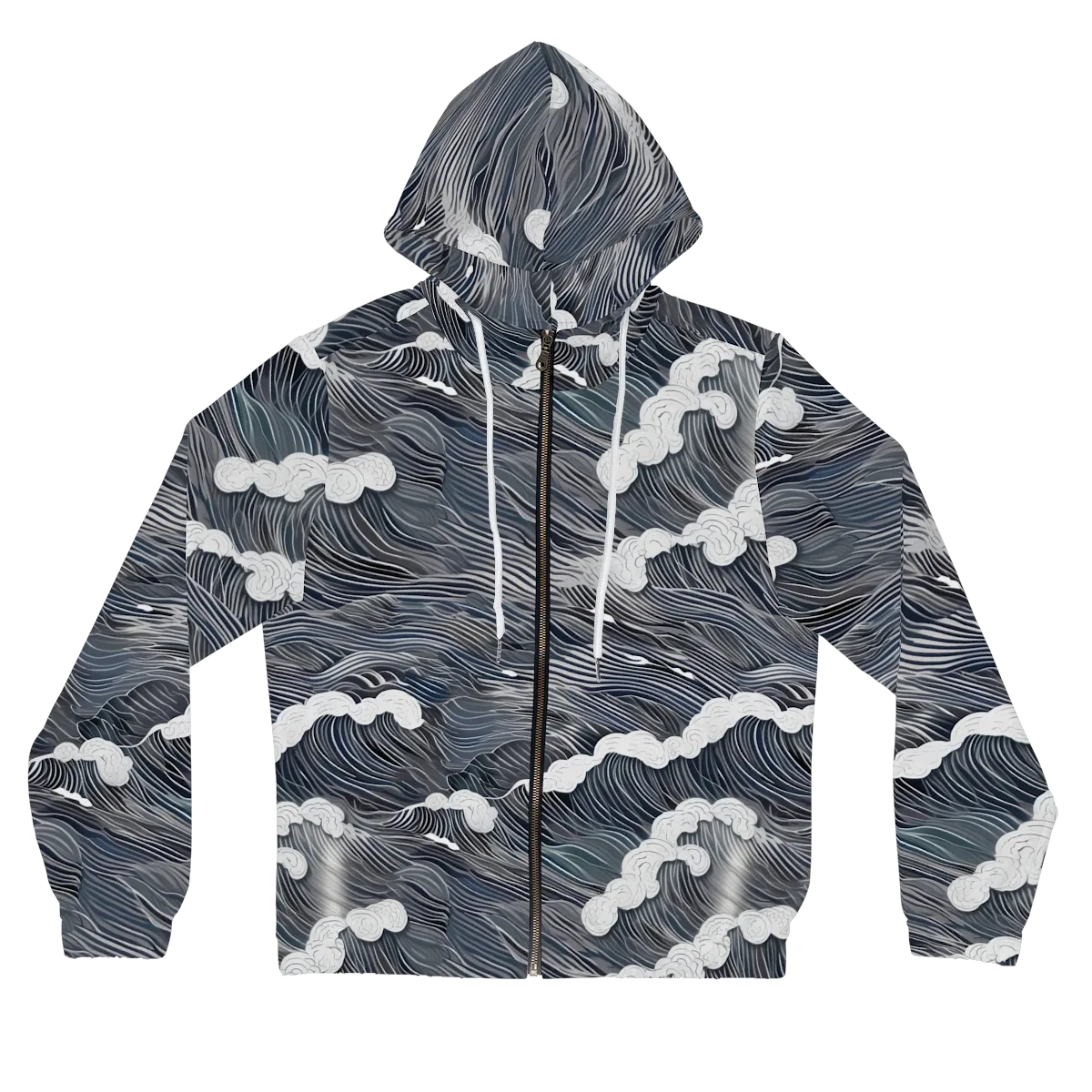 Nocturne Surf on Women's Full-Zip Hoodie — Front