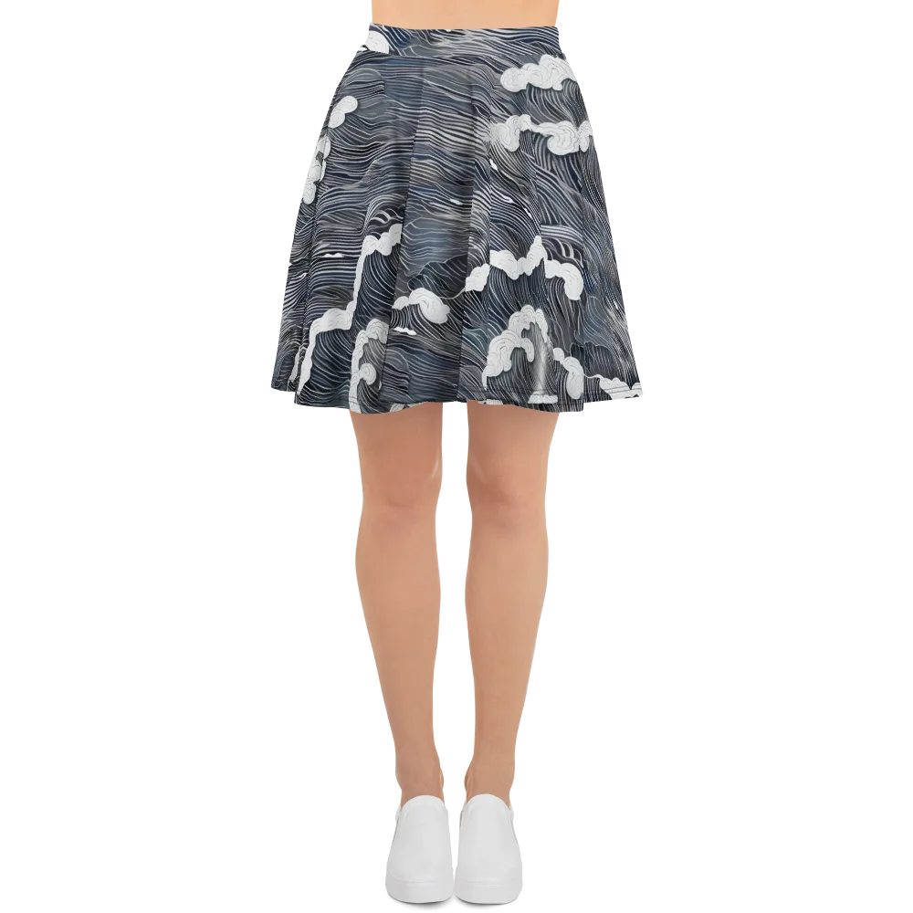 Nocturne Surf on Skater Skirt — Front