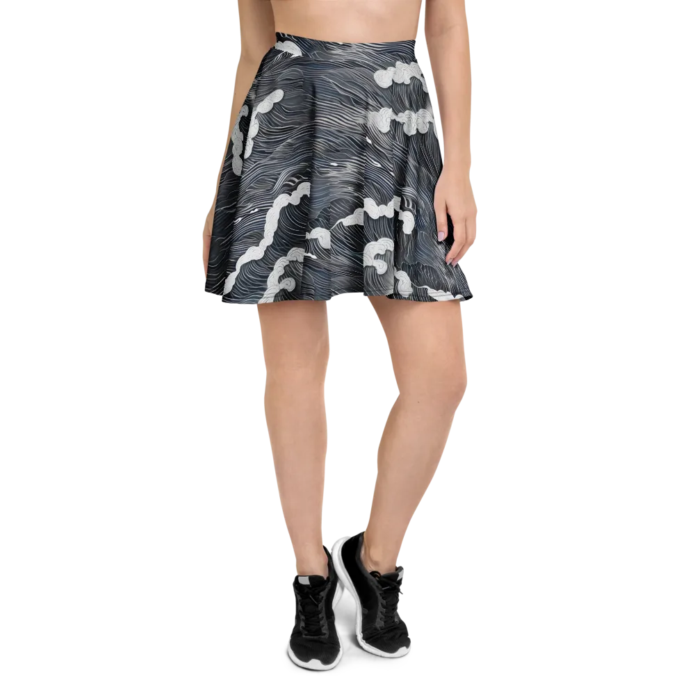 Nocturne Surf on Skater Skirt — Front