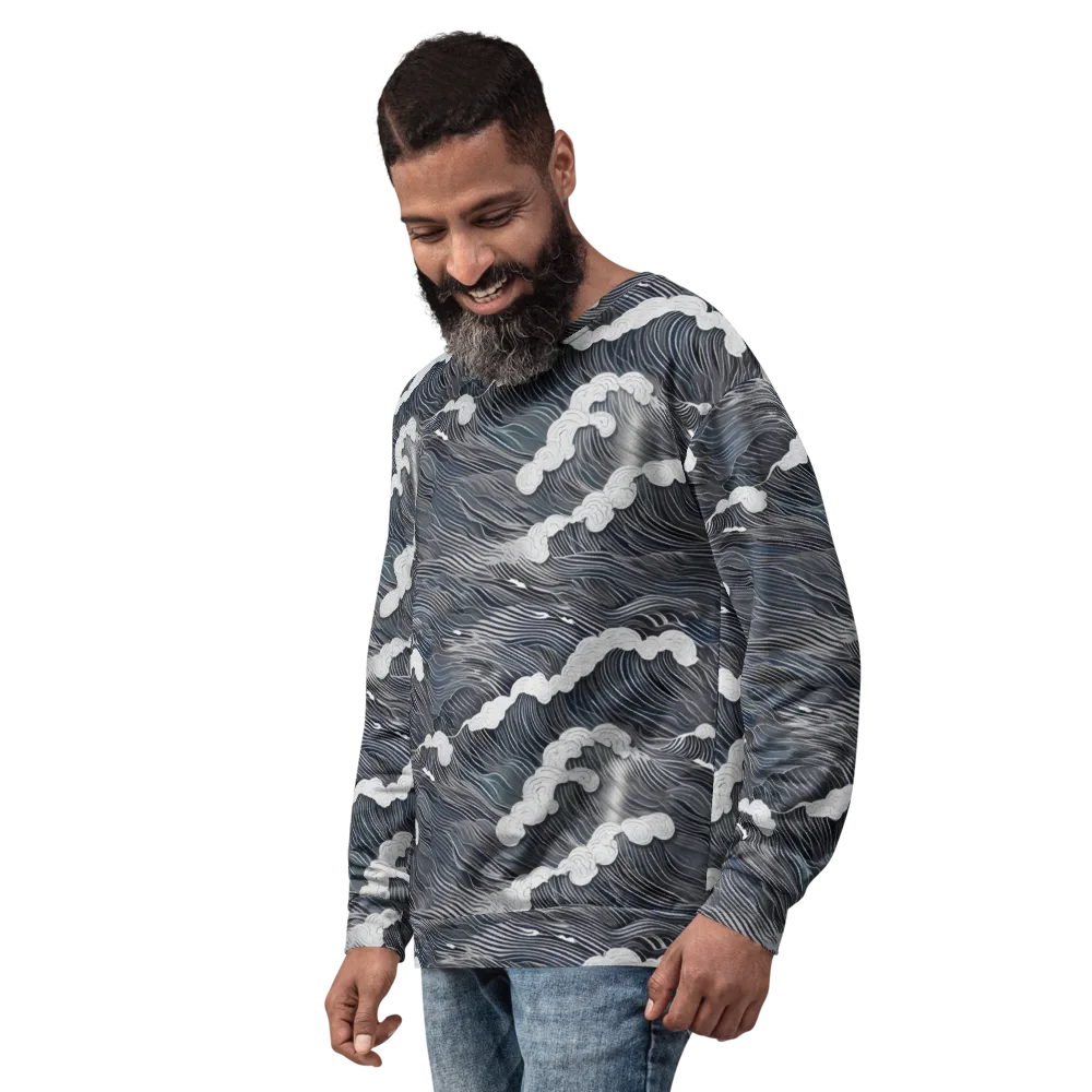 Nocturne Surf on Sweatshirt — Left Front