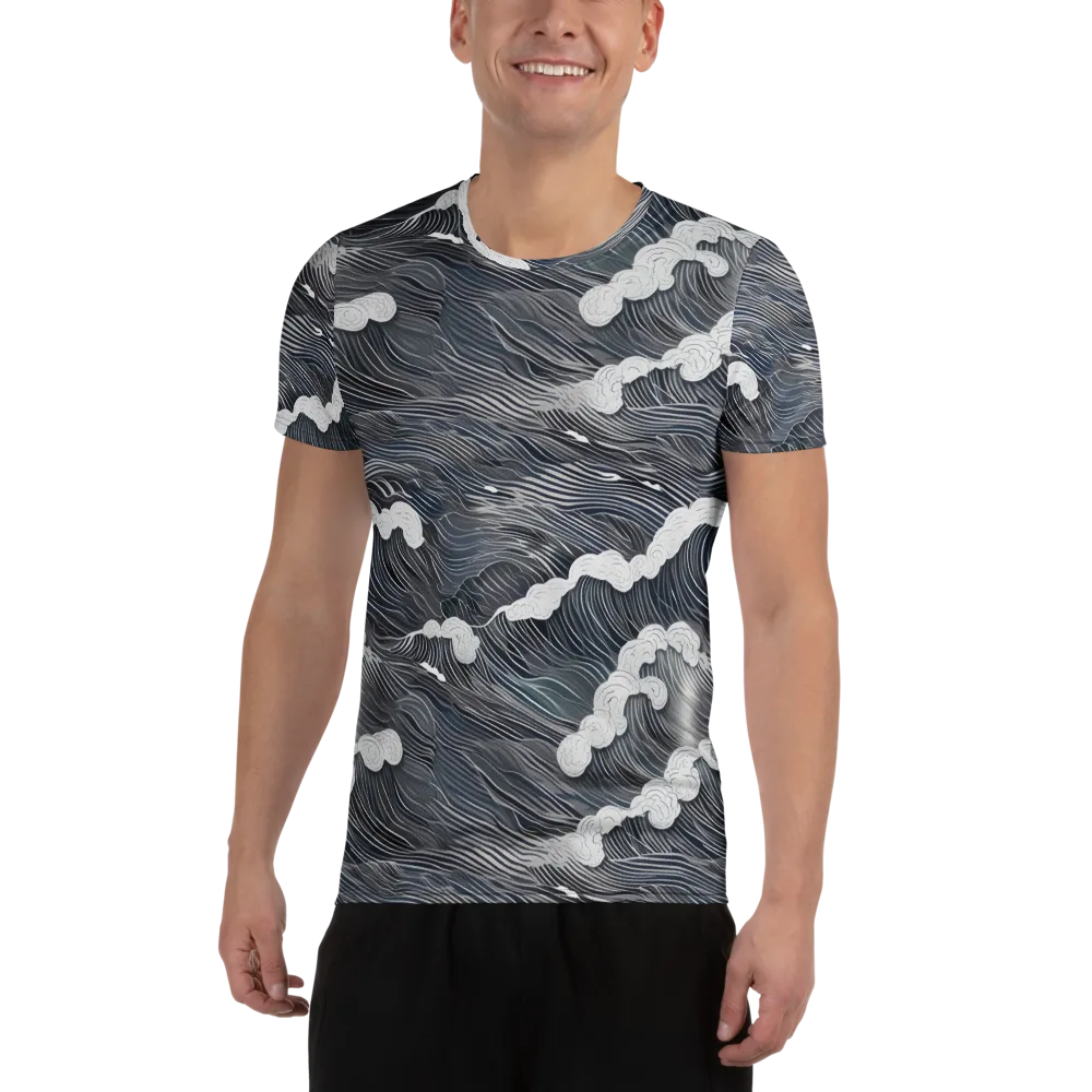 Nocturne Surf on Men's Athletic T-Shirt — Front