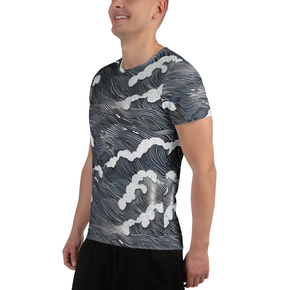 Nocturne Surf on Men's Athletic T-Shirt — Left