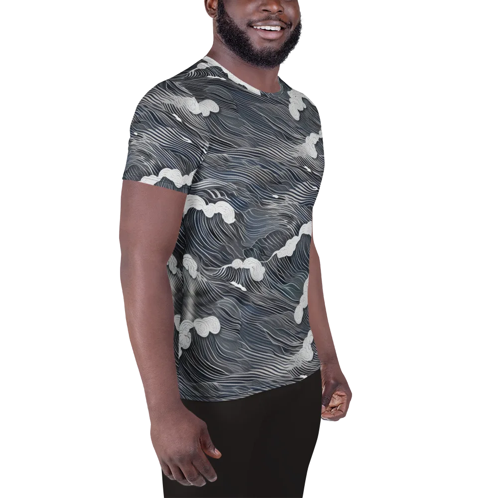 Nocturne Surf on Men's Athletic T-Shirt — Right