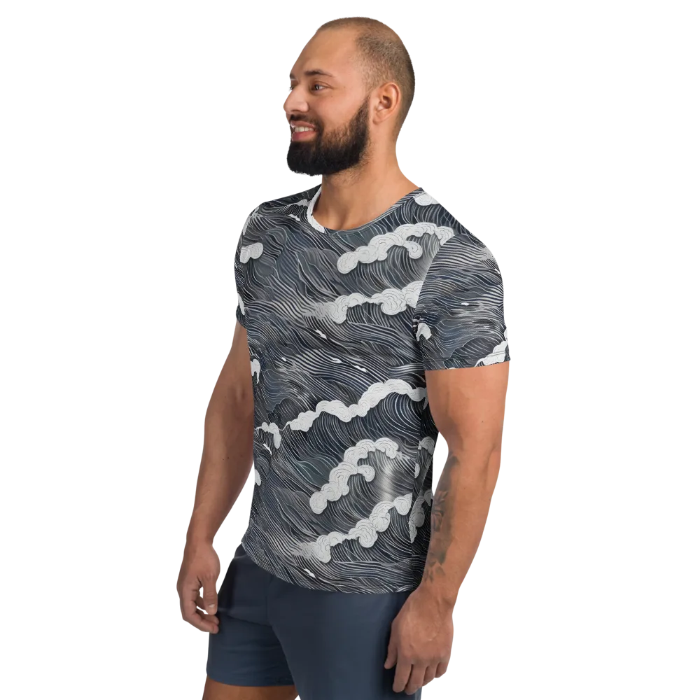 Nocturne Surf on Men's Athletic T-Shirt — Left