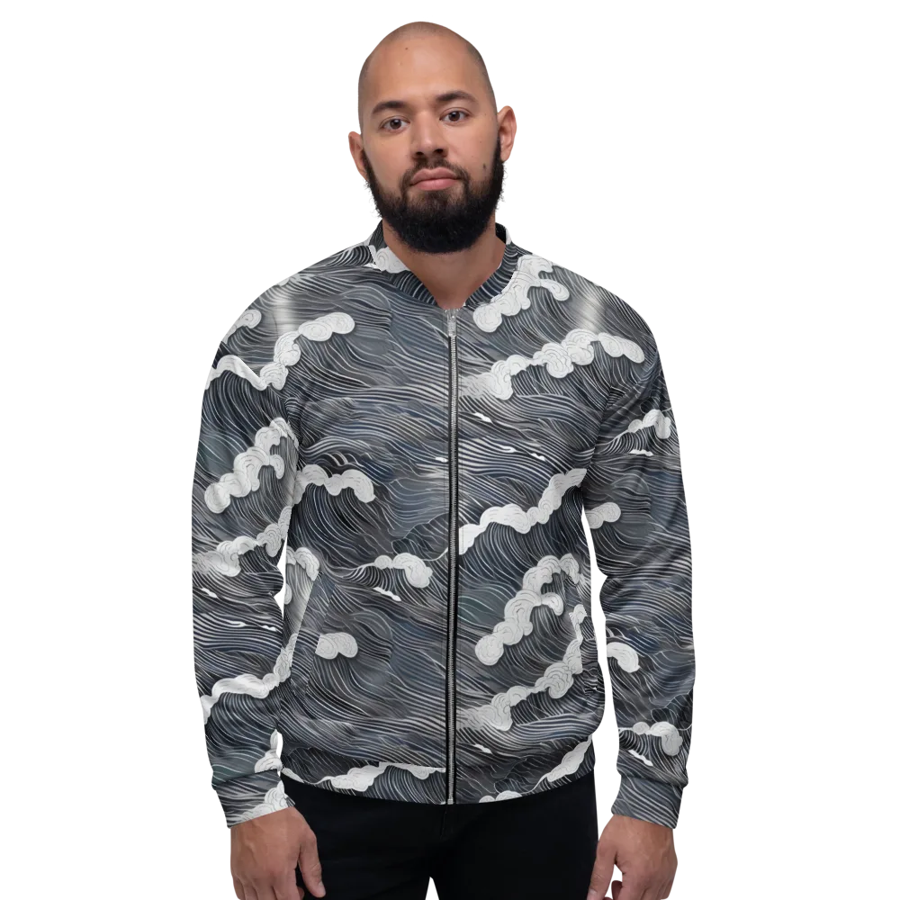 Nocturne Surf on Bomber Jacket — Front