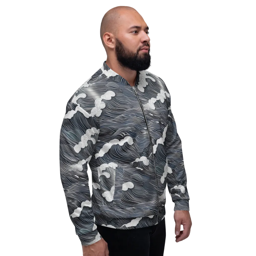 Nocturne Surf on Bomber Jacket — Right