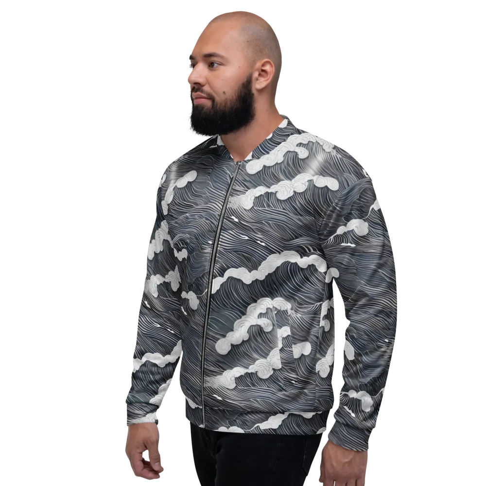 Nocturne Surf on Bomber Jacket — Left