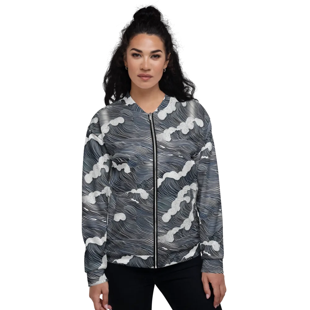 Nocturne Surf on Bomber Jacket — Front