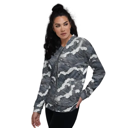 Nocturne Surf on a Bomber Jacket