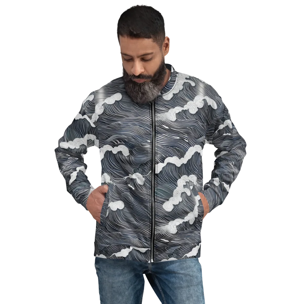 Nocturne Surf on Bomber Jacket — Front