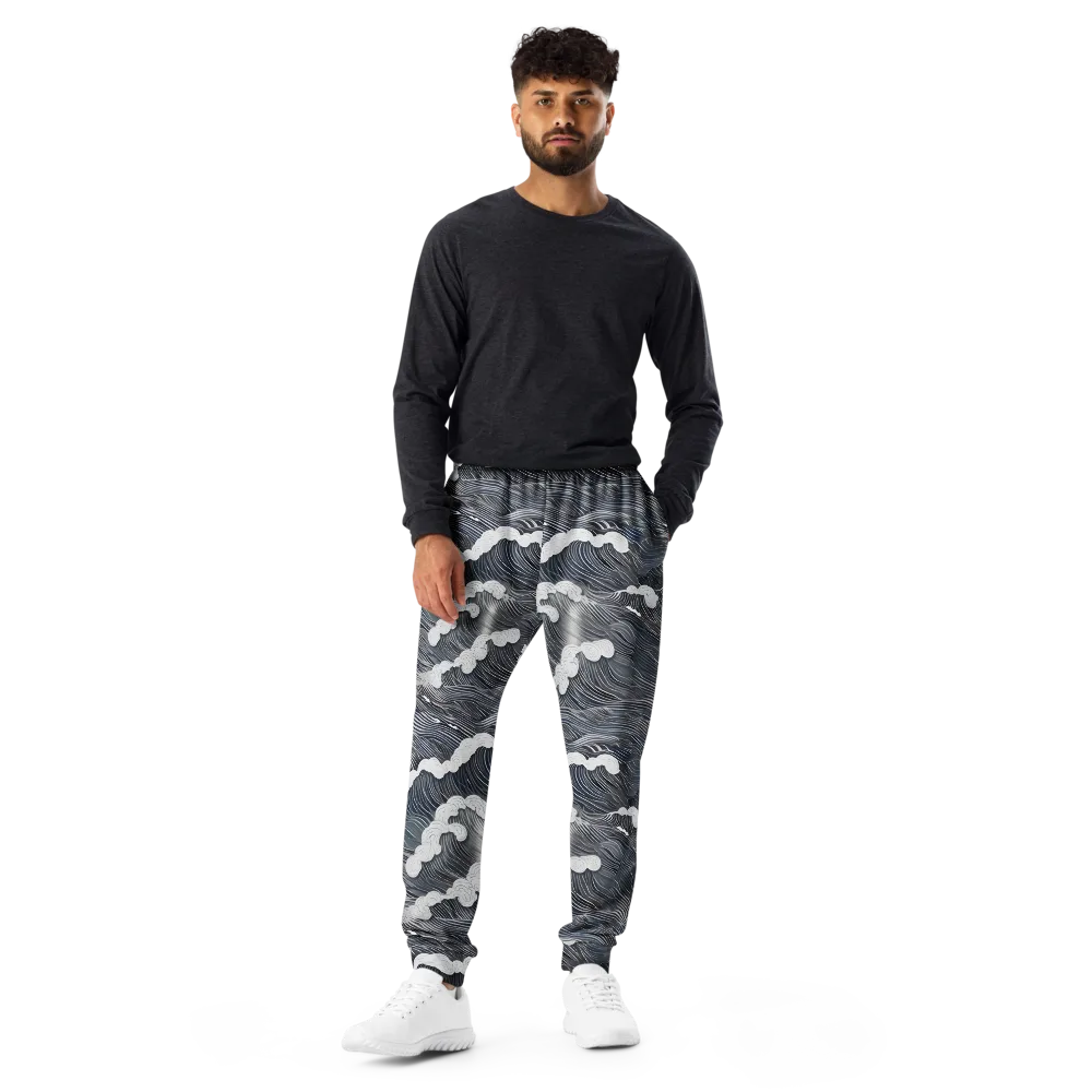 Nocturne Surf on Men's Joggers — Front