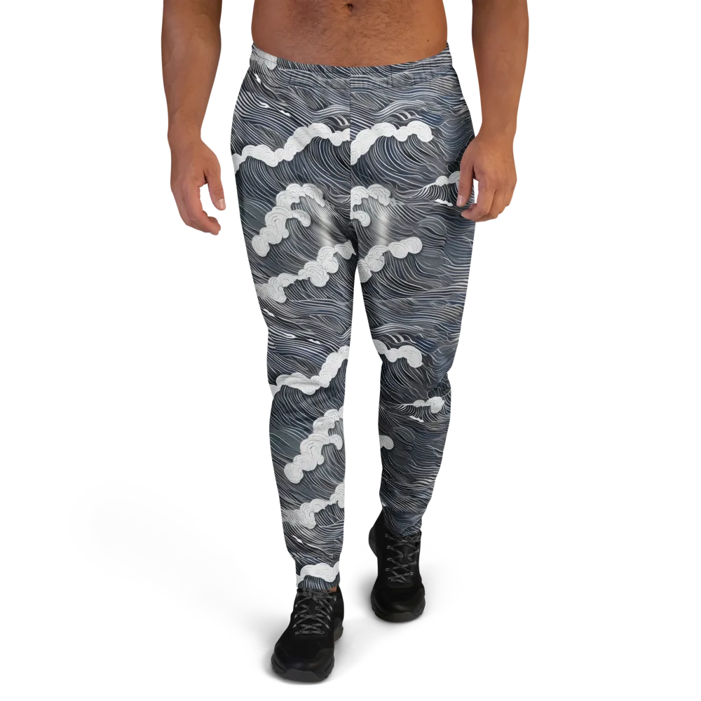 Nocturne Surf on Men's Joggers — Front