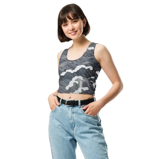 Nocturne Surf on a Crop Top