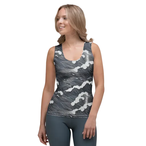 Nocturne Surf on a Women's Tank Top