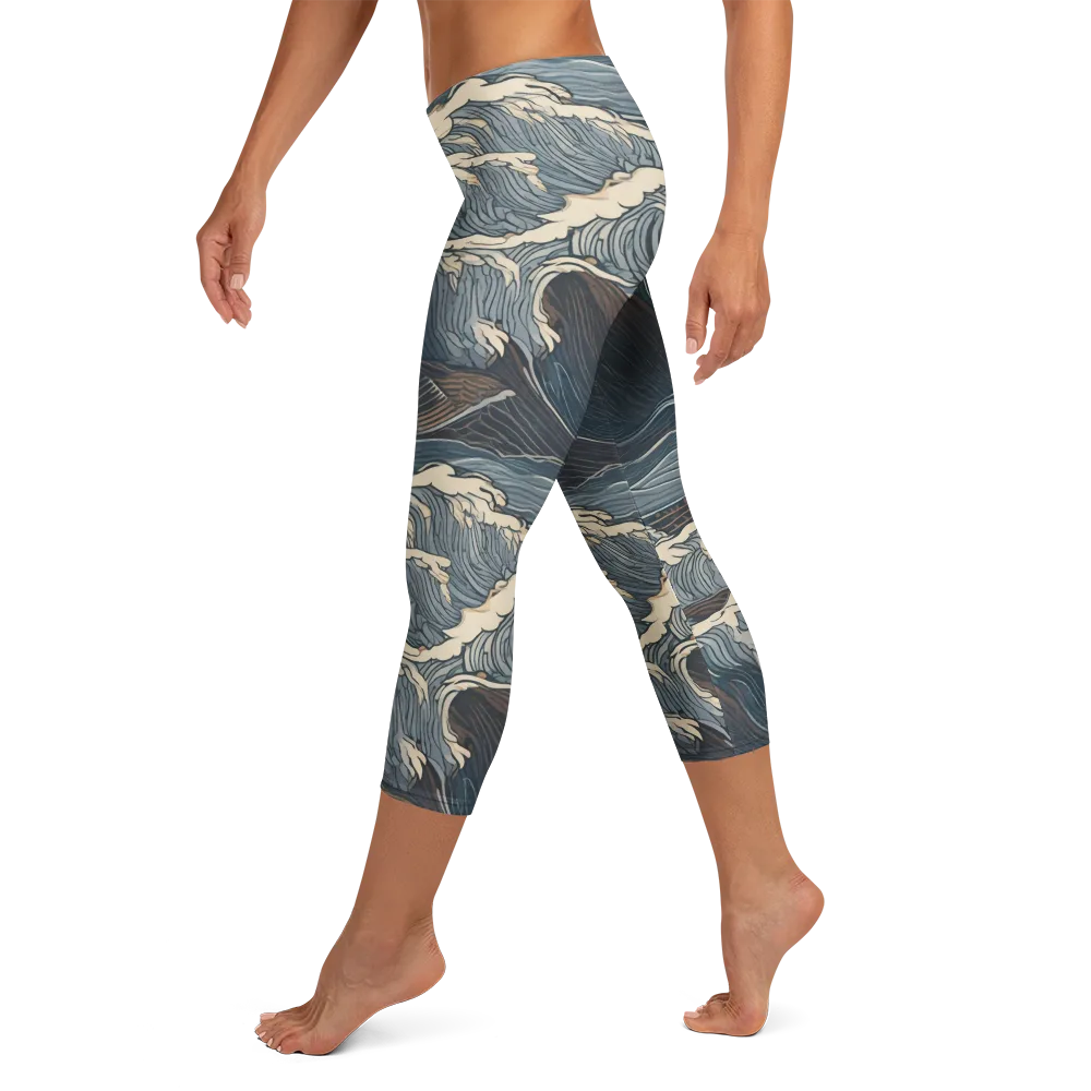 Stormwatch on Capri Leggings — Left