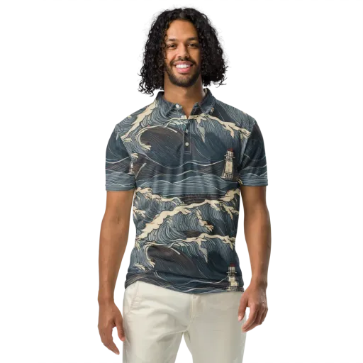Stormwatch on a Men's Slim Fit Polo Shirt