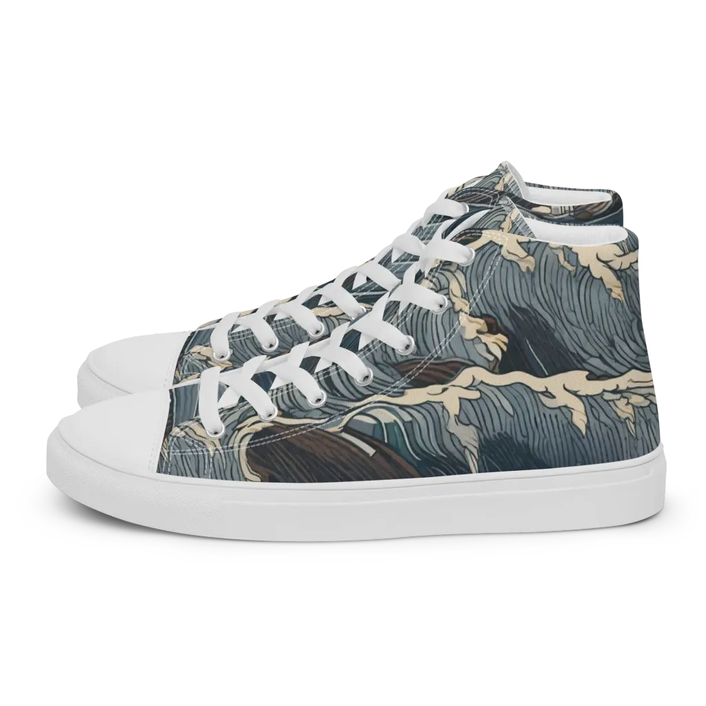 Stormwatch on Men's High Top Canvas Shoes — Left