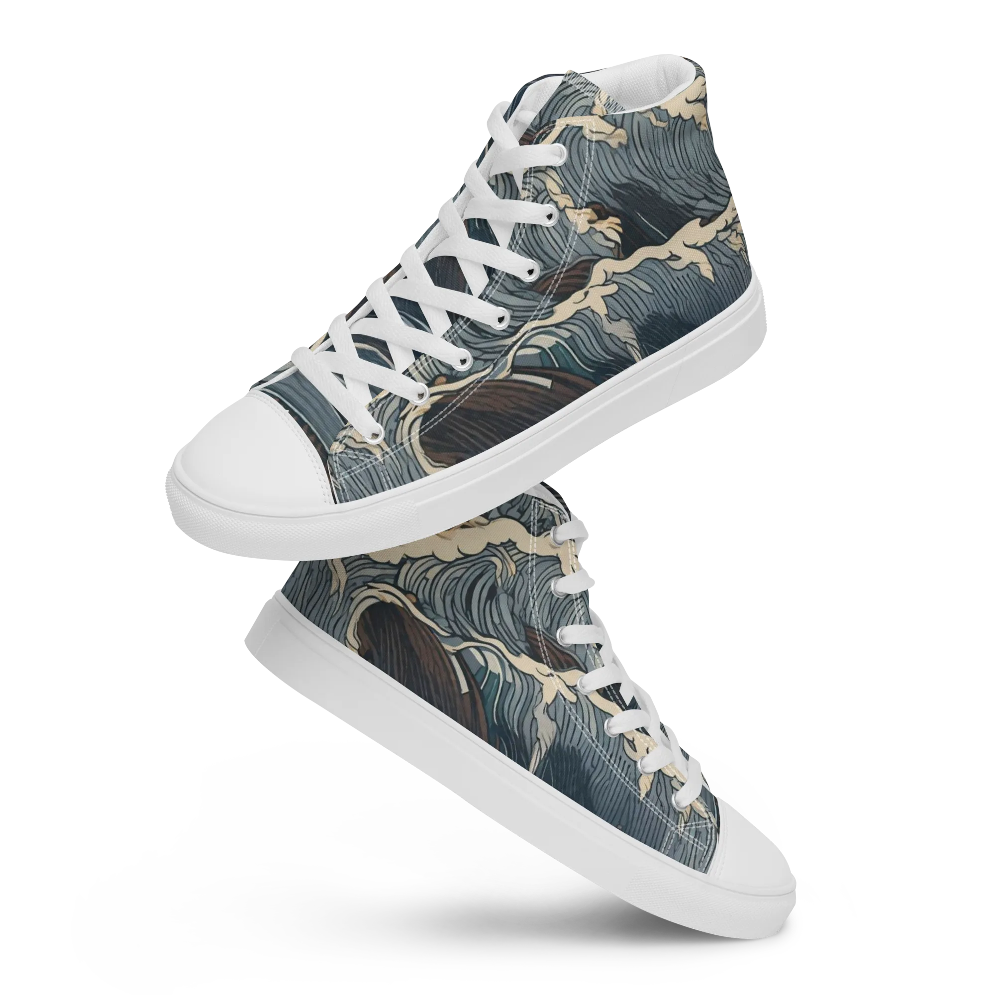 Stormwatch on Men's High Top Canvas Shoes — Front