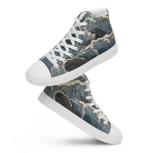 Stormwatch on a Men's High Top Canvas Shoes