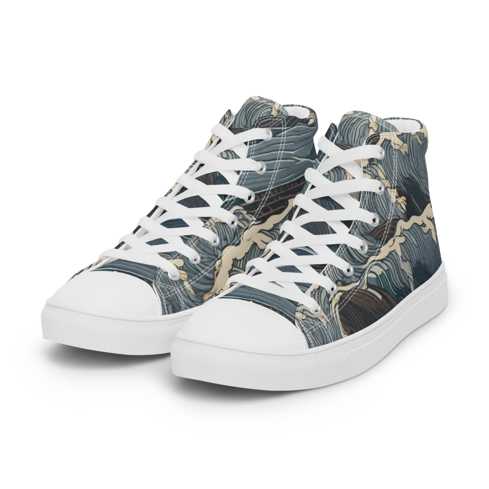 Stormwatch on Women's High Top Canvas Shoes — Left Front