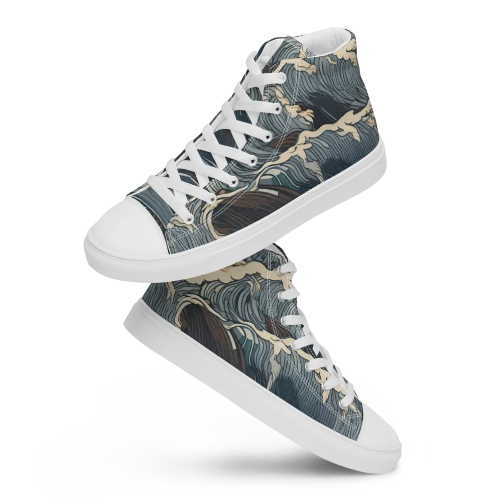 Stormwatch on Women's High Top Canvas Shoes — Front