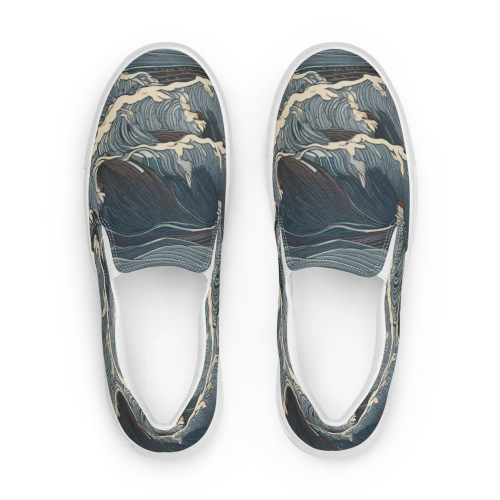 Stormwatch on Men's Slip-On Canvas Shoes — Front