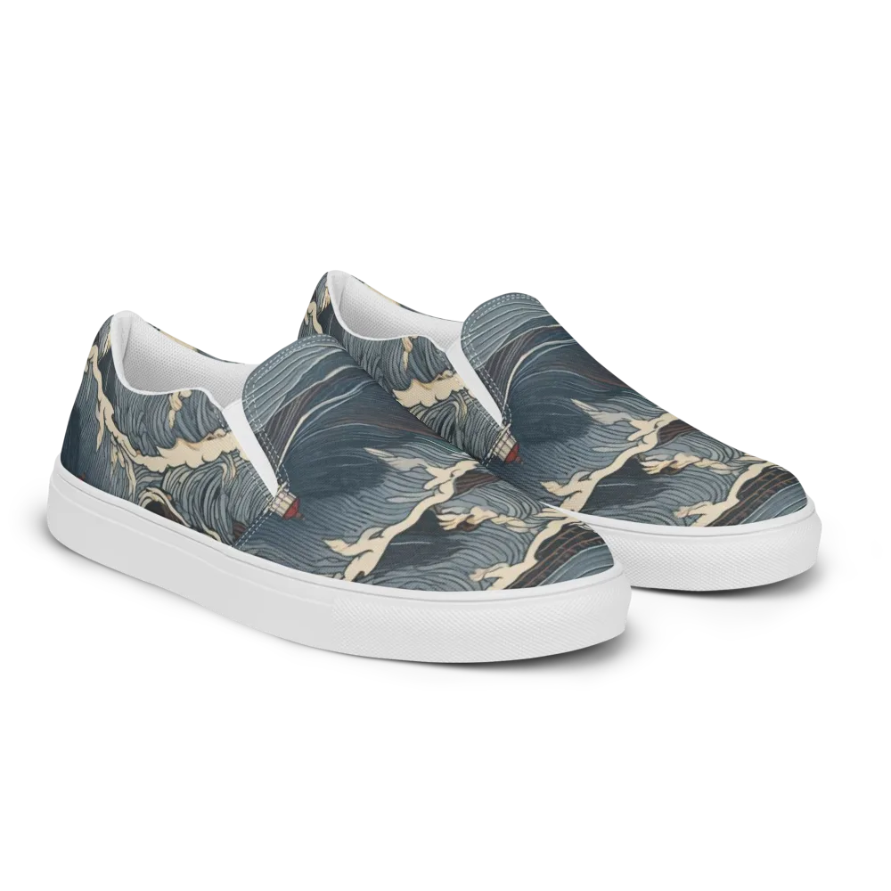 Stormwatch on Men's Slip-On Canvas Shoes — Right Front