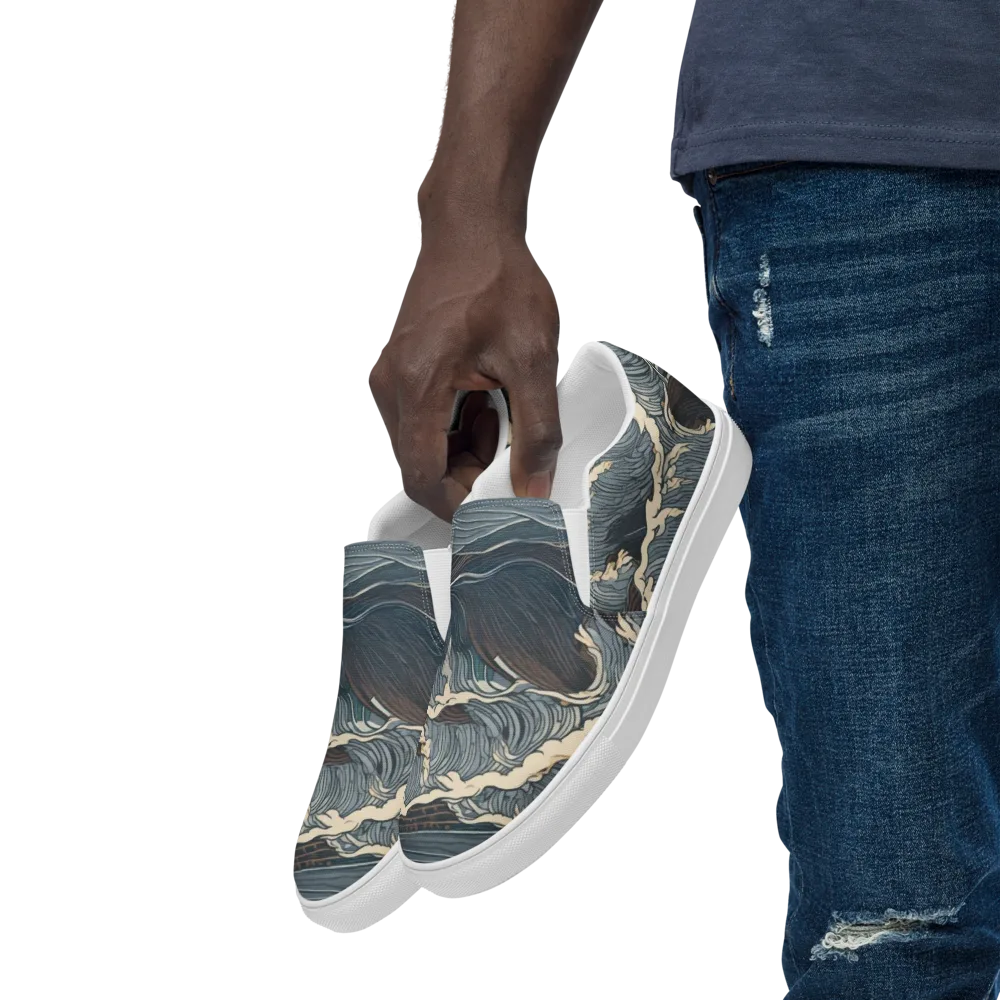 Stormwatch on Men's Slip-On Canvas Shoes — Left Front